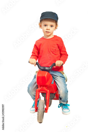 Modern toddler with bike