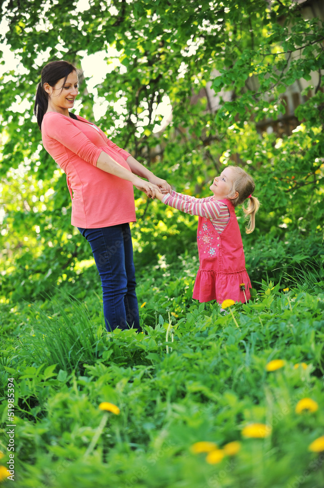 Fototapeta premium mother and daughter