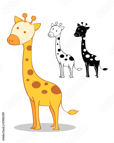 Fototapeta Naklejka Na Ścianę i Meble -  Giraffe Cartoon