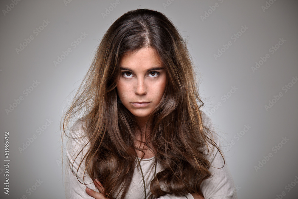 Close up of a normal girl Close up of a normal girl