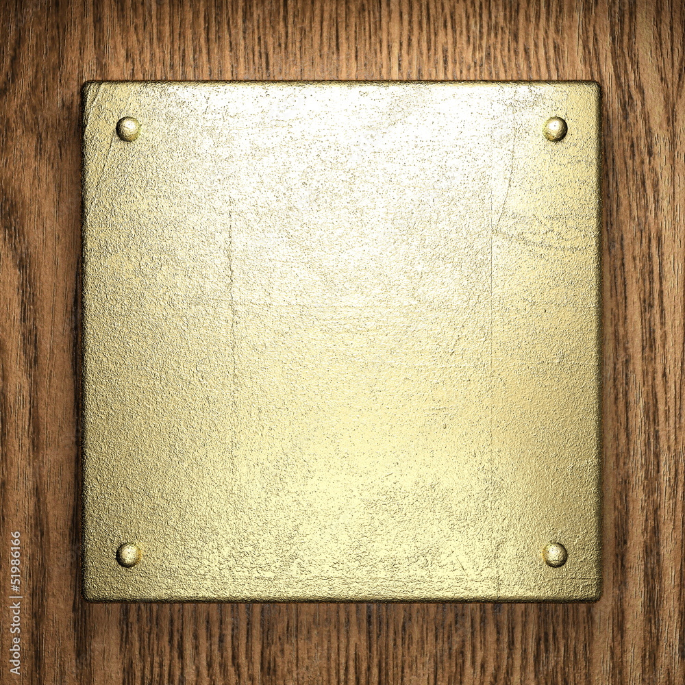 Fototapeta premium gold on wood background