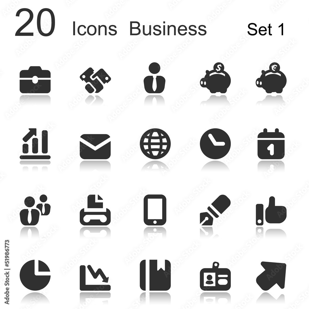 20 icons business black reflex 20 icons business black reflex