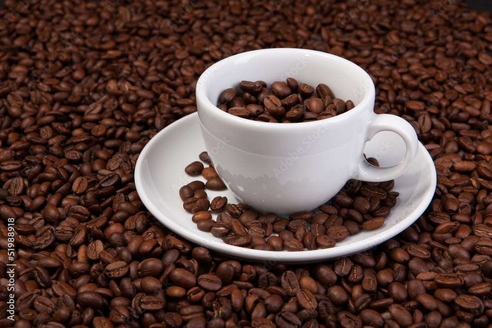 cup of coffee beans cup of coffee beans