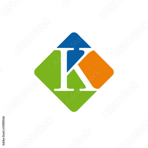 Vector color logo initial letter K