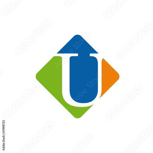 Free Download Vector color logo initial letter U - GFXLoad