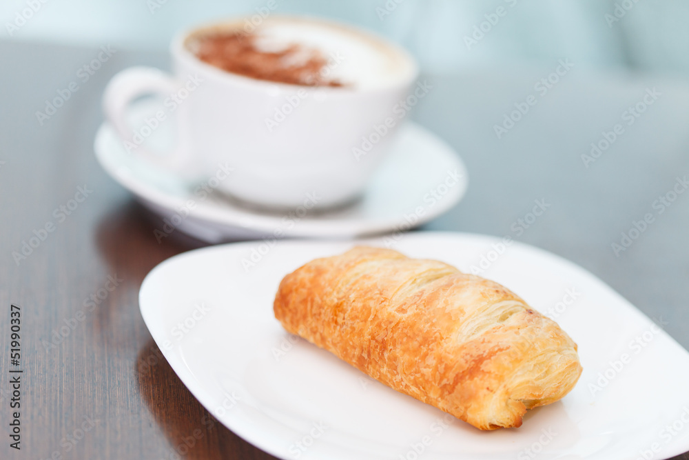 coffee with puff pastry