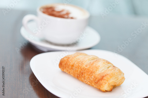 coffee with puff pastry