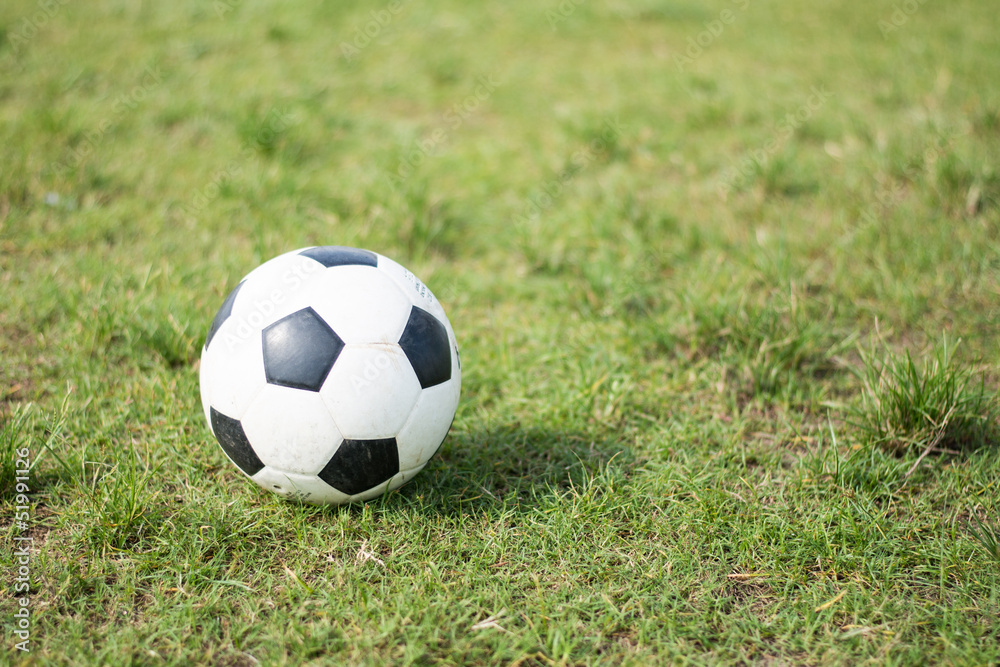 a football on a field a football on a field