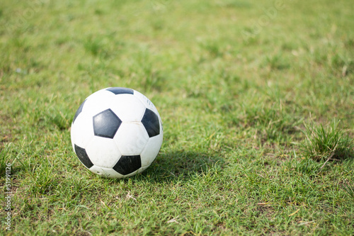 a football on a field