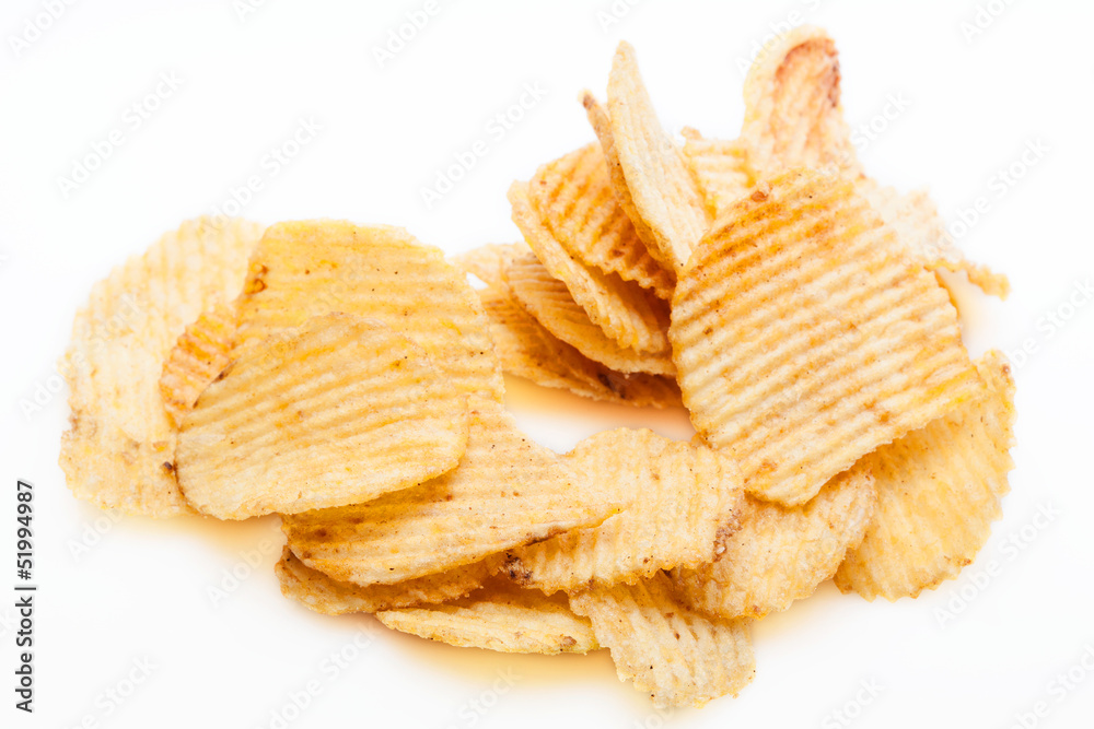 Stack of potato chips Stack of potato chips
