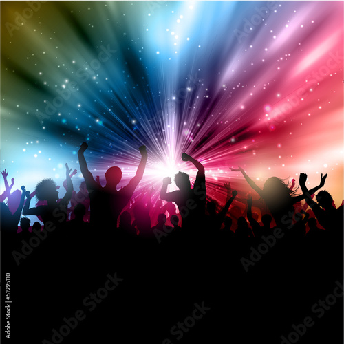 Party crowd background