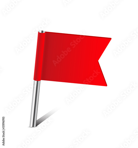 Red flag map pin