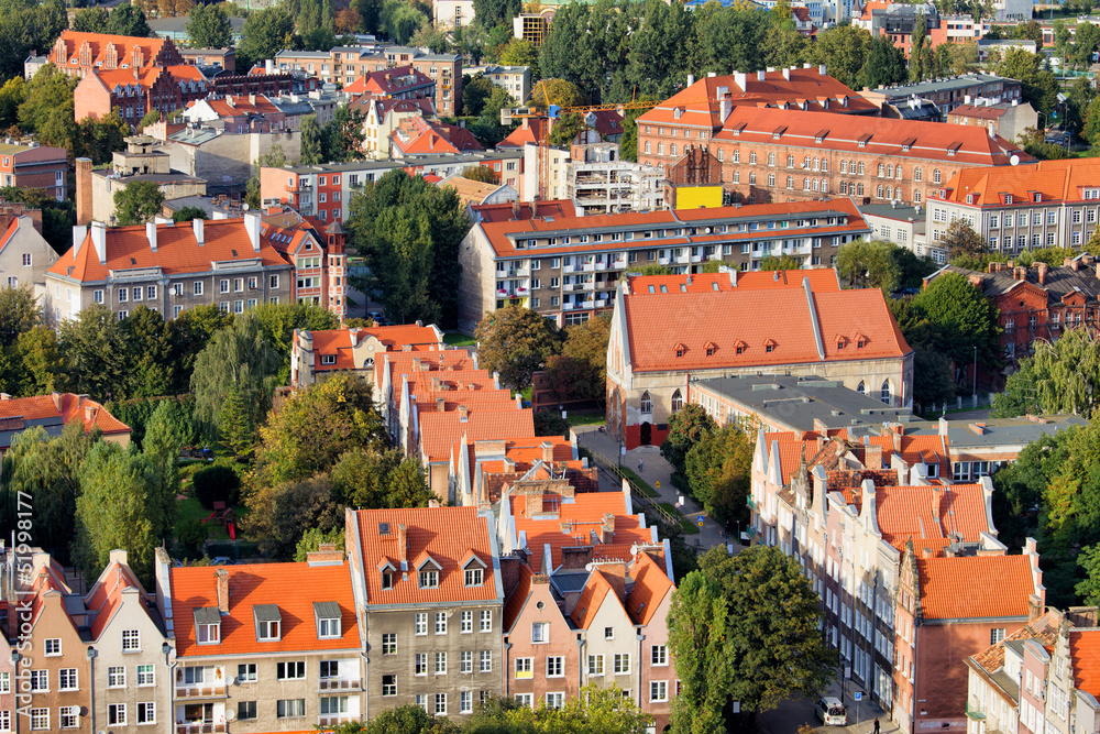 Obraz premium City of Gdansk Cityscape in Poland
