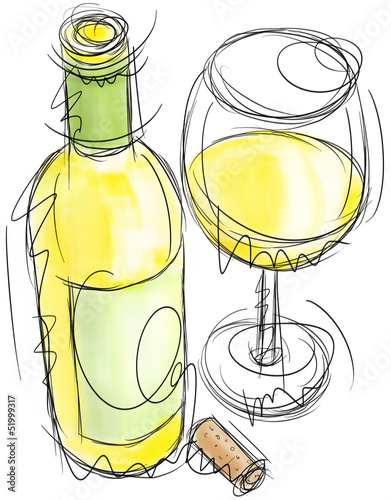 Wine Bottle and Glasses