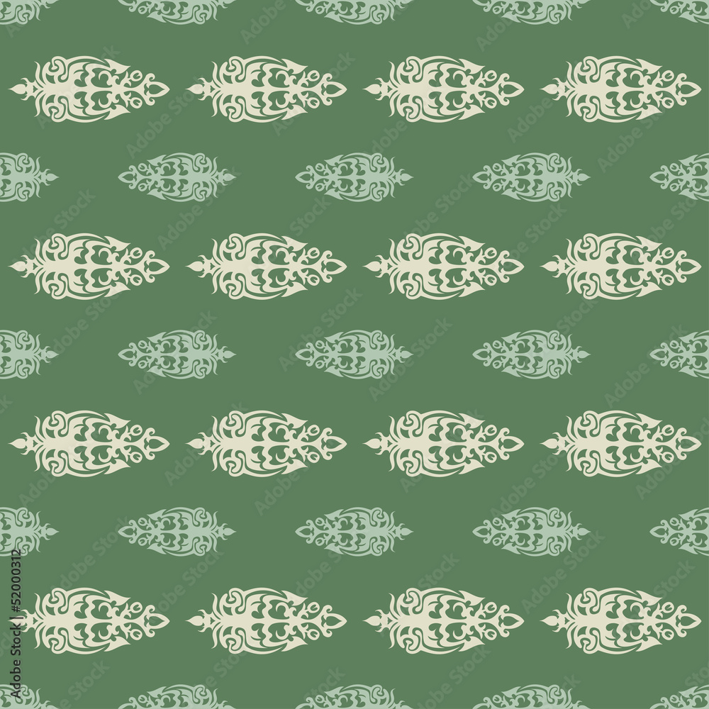pattern in the old style with curls pattern in the old style with curls