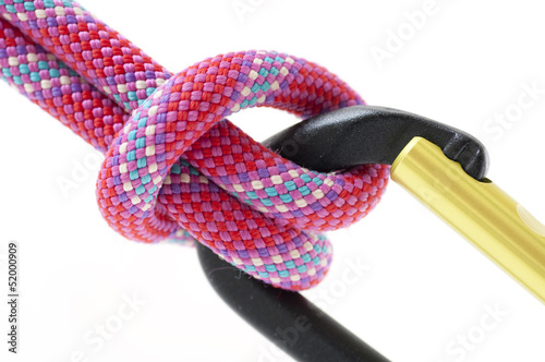 Carabiners and rope