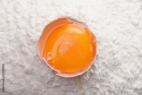 Closeup von einem offenen Ei