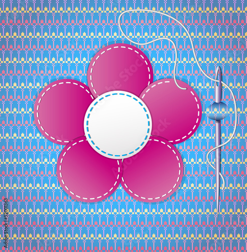 Colorful scrapbook with flower. Illustration 10 version