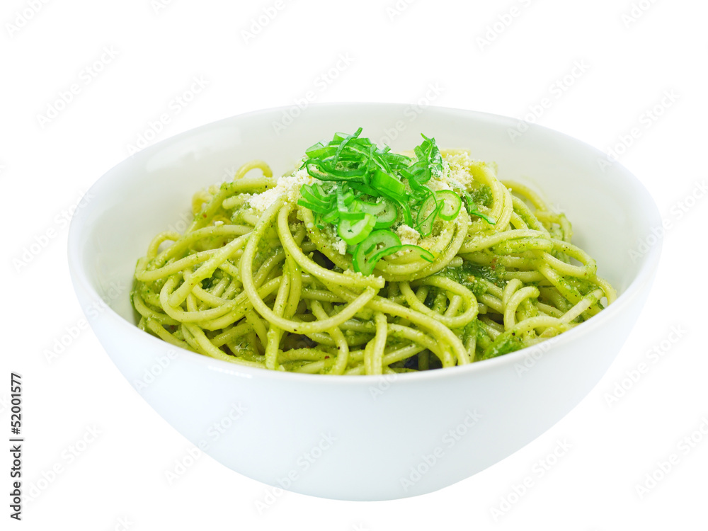 spaghetti pesto