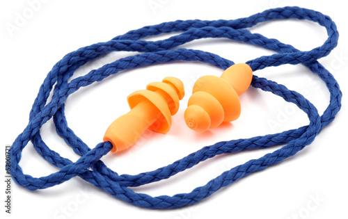 Protective ear plugs.
