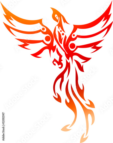 tribal phoenix tattoo