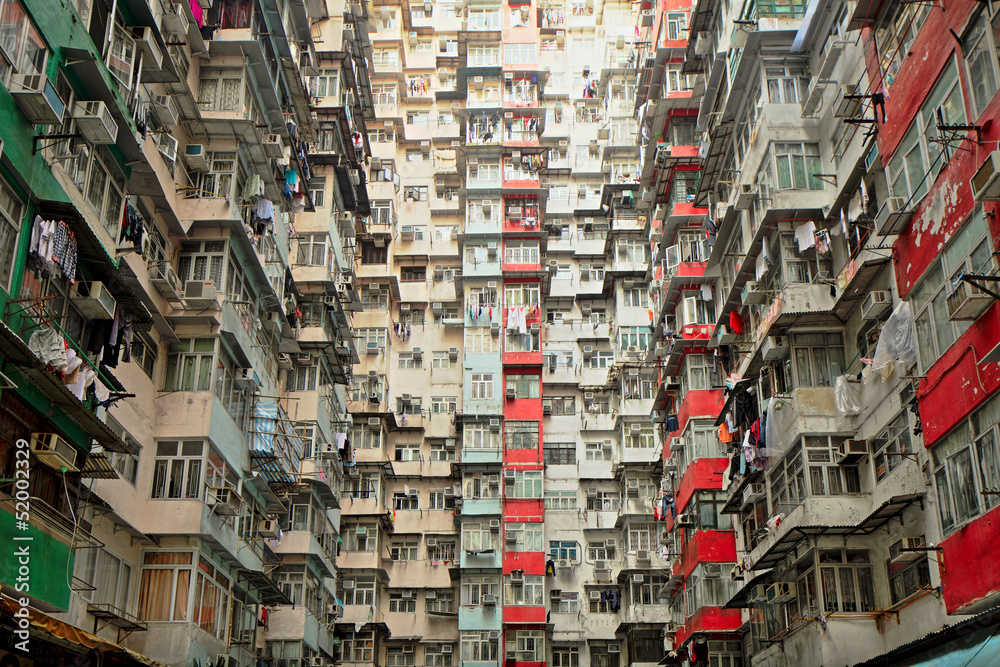 Fototapeta premium Old apartment in Hong Kong