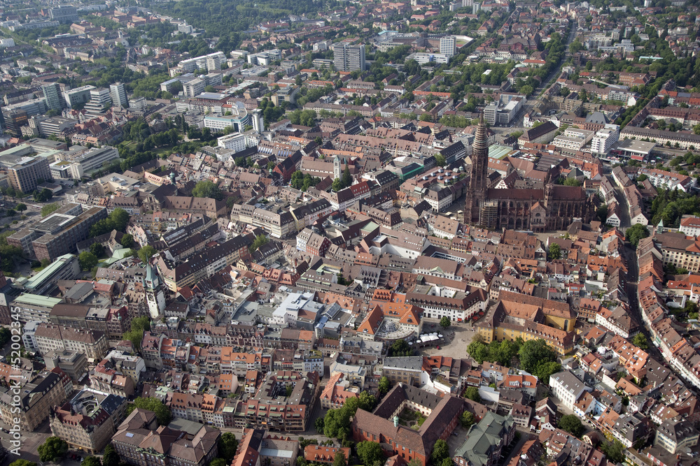 Aerial view of Freiburg,Black forest