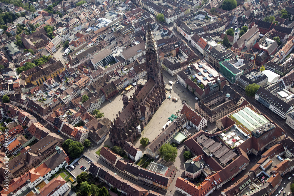 Aerial view of Freiburg,Black forest