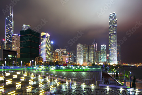 Hong Kong city night view © leungchopan