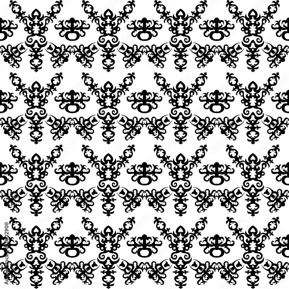 pattern in the old style with curls pattern in the old style with curls