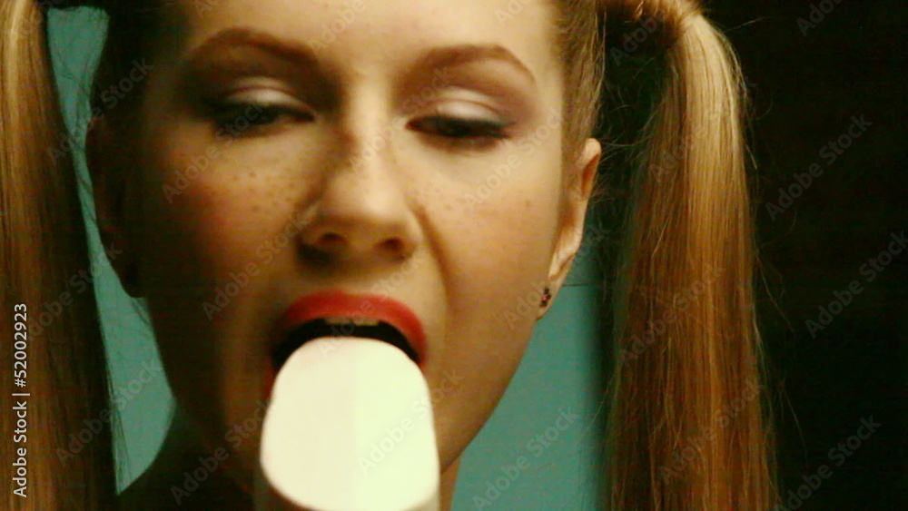 Beauty girl with icecream Beauty girl with icecream