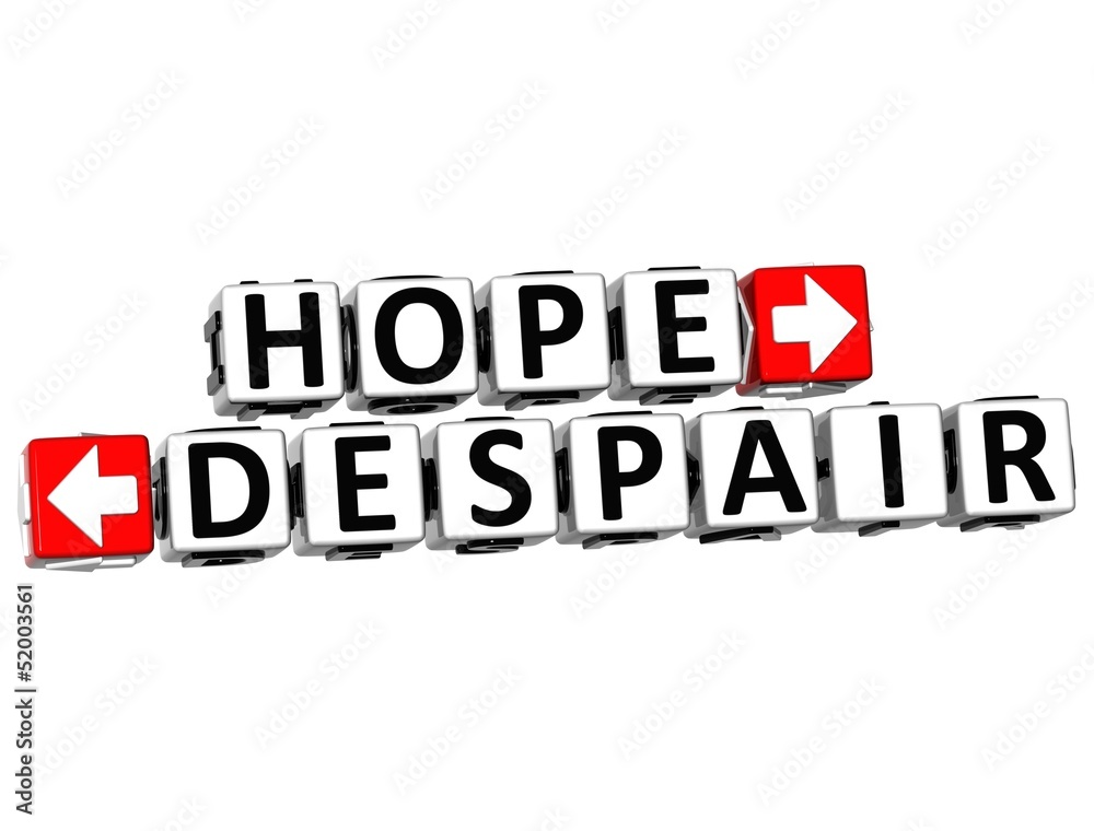 3D Hope Despair Button Click Here Block Text 3D Hope Despair Button Click Here Block Text