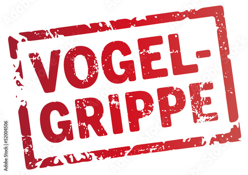 roter Stempel Vogelgrippe