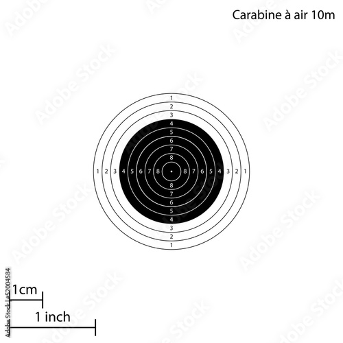 cible officiel de tir à la carabine à 10 mètres