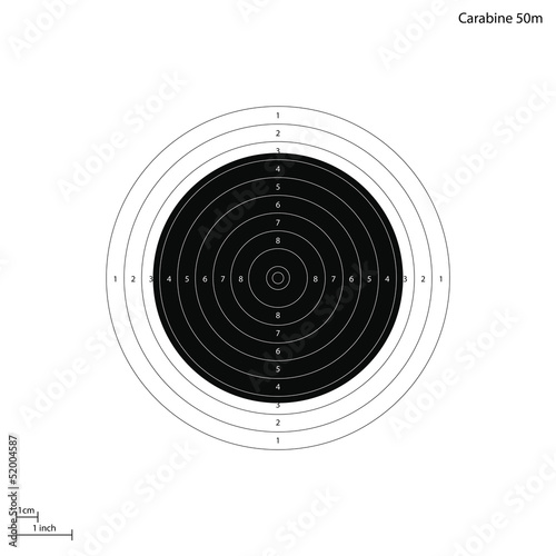 cible officiel de tir à la carabine à 50 mètres