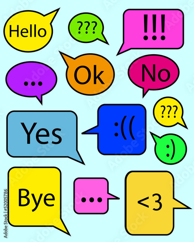 colorful chat windows