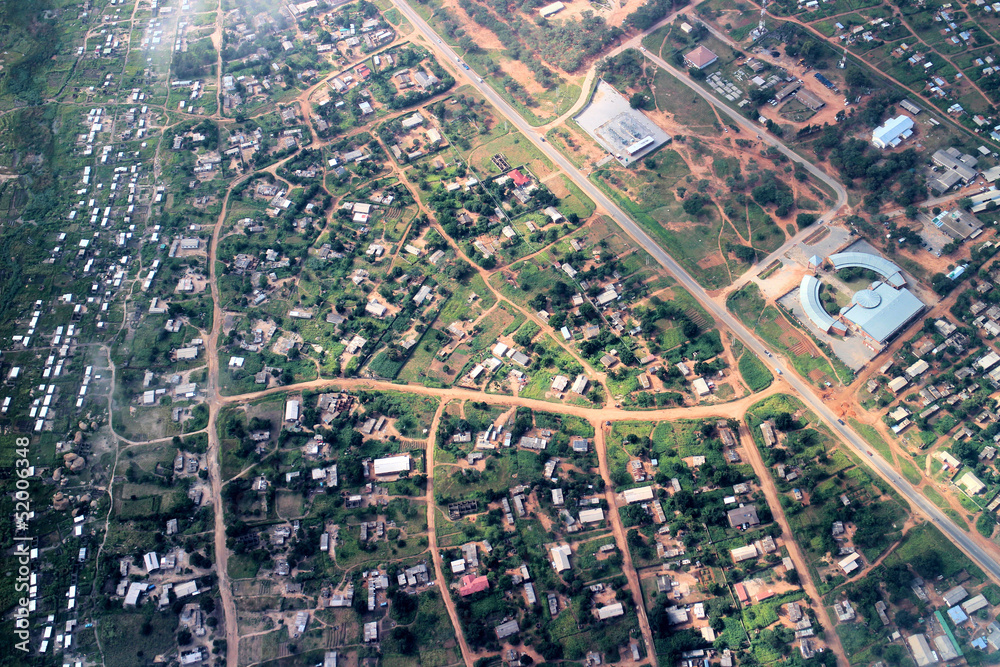 Fototapeta premium Aerial view of Harare