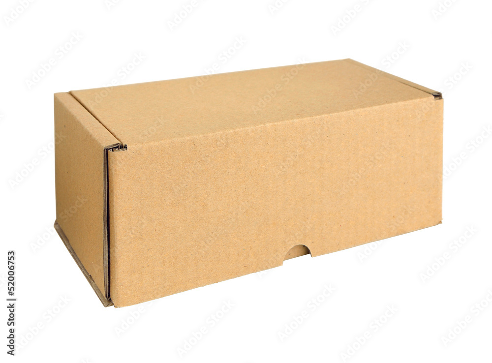 Cardboard box. Isolated on white background. Cardboard box. Isolated on white background.