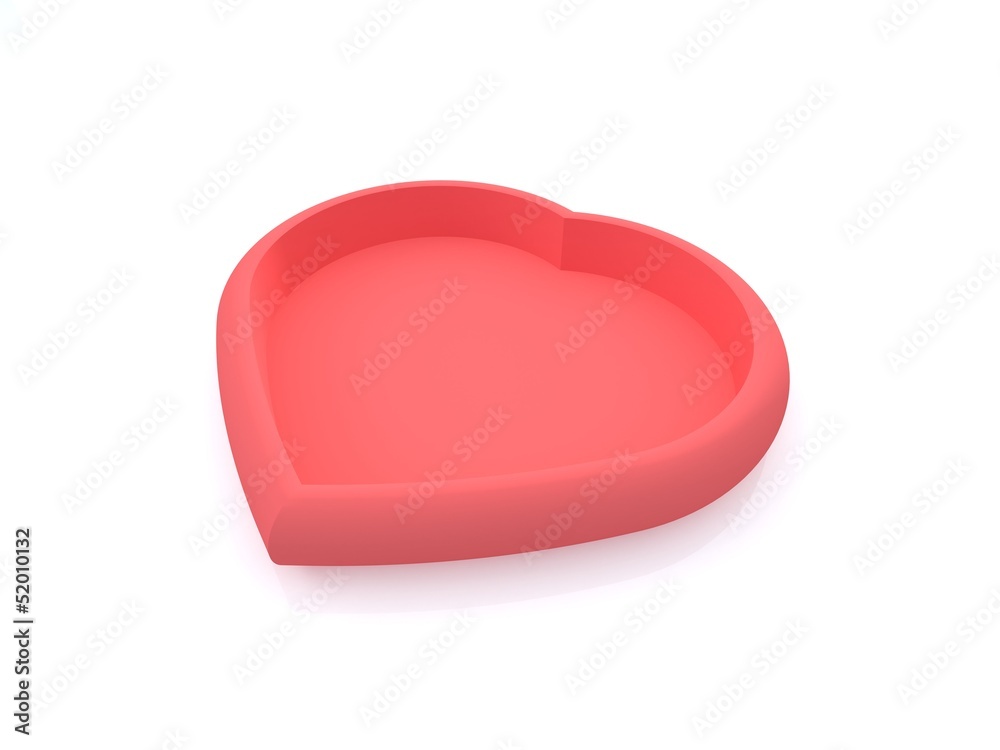 Tray with heart shaped Tray with heart shaped