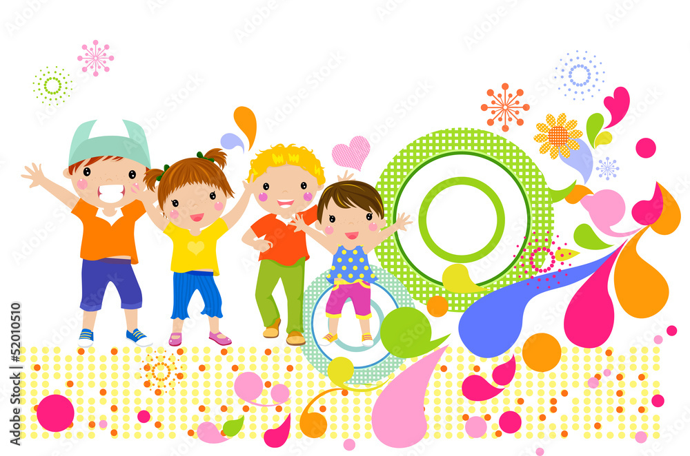 Group of children having fun Group of children having fun