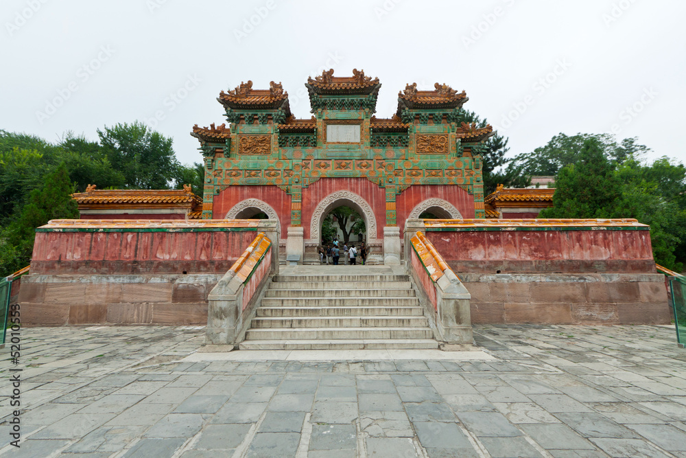 Chinese traditional style building in an ancient garden, north c Chinese traditional style building in an ancient garden, north c
