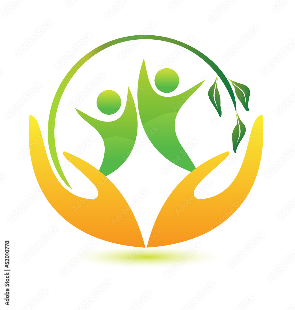 Fototapeta premium Healthy and happy people logo