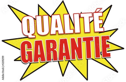 étiquette qualité garantie