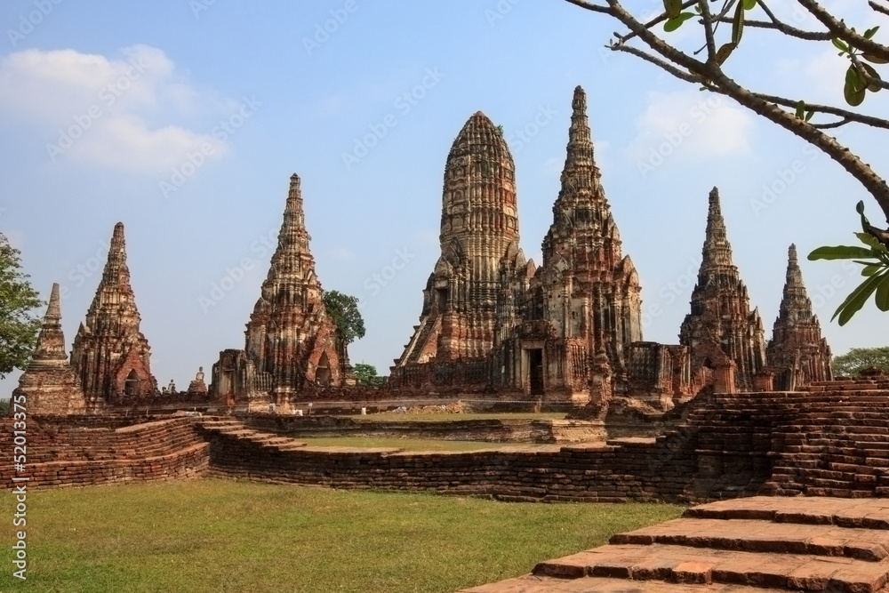 Pagoda in Chaiwatthanaram Temple in Ayutthaya Pagoda in Chaiwatthanaram Temple in Ayutthaya