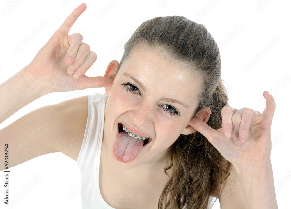 Freundliche Jugendliche albern Freundliche Jugendliche albern