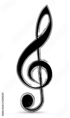 Violinschlüssel mit Pinsel-Effekt