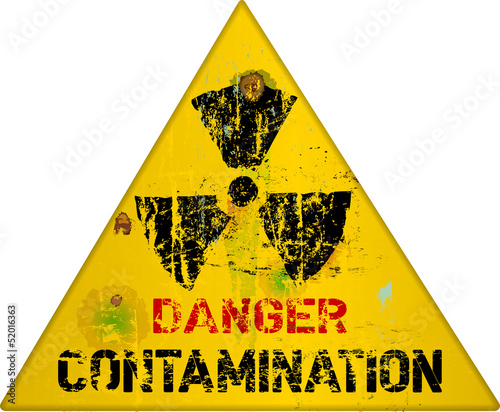 nuclear contamination warning sign, vector illustration