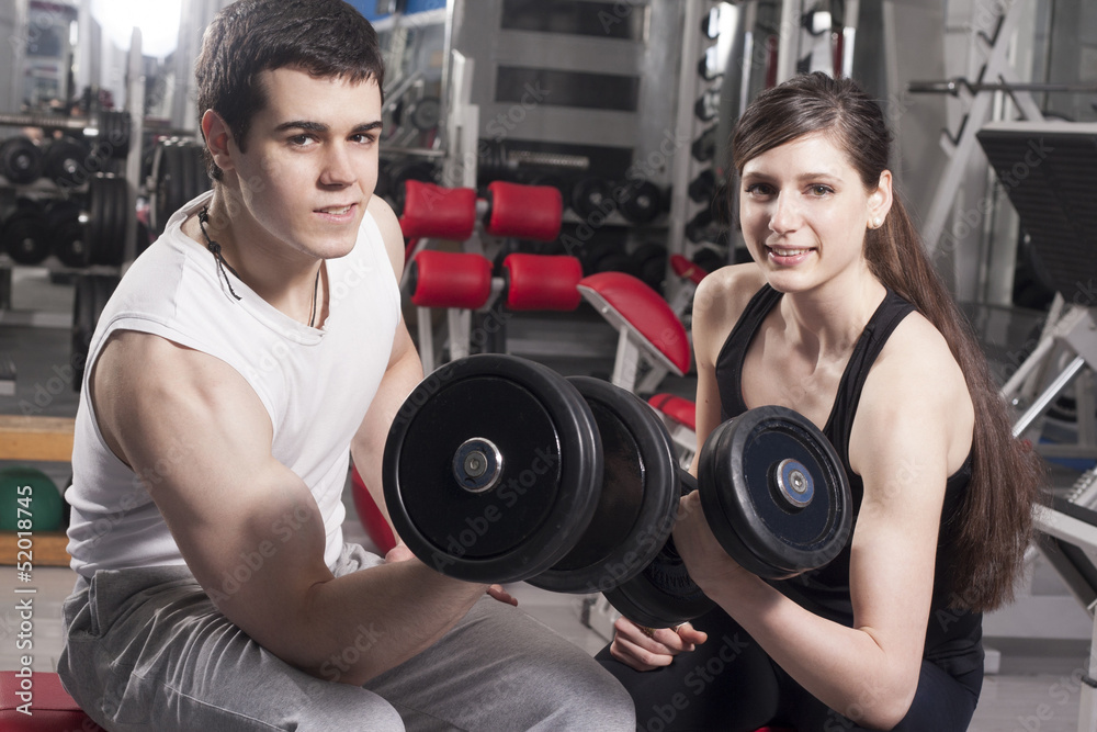 Fototapeta premium couple in the gym