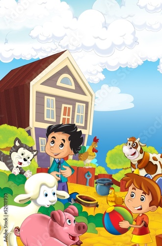 The farm illustration for kids