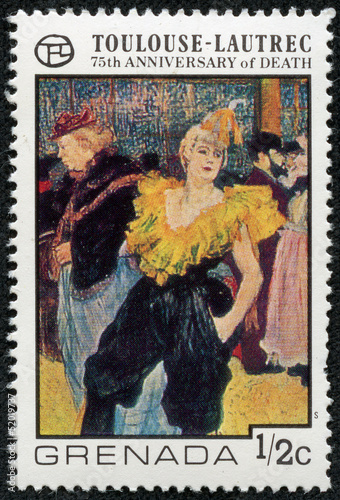 Touloise-Lautrec - The clown Cha-U-Kao at the Moulin Rouge photo